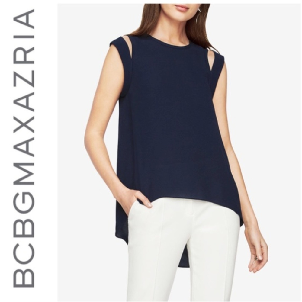 BGBG Calin Cold Shoulder Top with open back